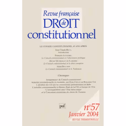 ISBN RFDC 2004, n° 57, Loi, Français, 224 pages