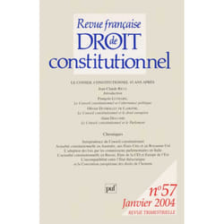 ISBN RFDC 2004, n° 57 livre Loi Français
