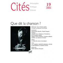 ISBN Cités 2004, n° 19 livre philosophie Français