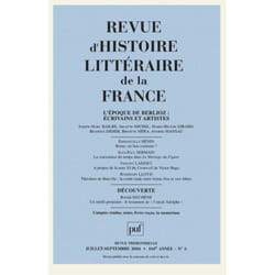 ISBN RHLF 2004, n° 3 livre Littérature Français