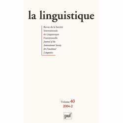 ISBN linguistique 2004, vol. 40 (2), Littérature, Français, 152 pages