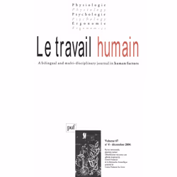 ISBN travail humain 2004, vol. 67 (4), Psychologie, Français, 95 pages