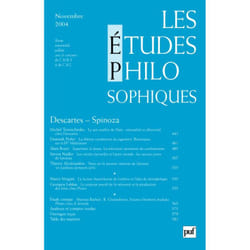 ISBN études philosophiques 2004, n° 4 livre philosophie Français