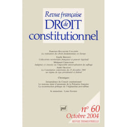 ISBN RFDC 2004, n° 60 livre Loi Français