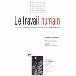 ISBN travail humain 2005, vol. 68 (1), Psychologie, Français, 96 pages