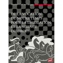 ISBN De la vocation de notre temps pour la législation et la science du droit livre philosophie Français