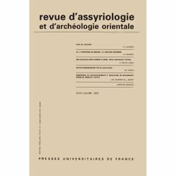 ISBN Rev. d'assyrio. et d'archéo. orient. 2003, vol. 97, histoire, Français, 192 pages