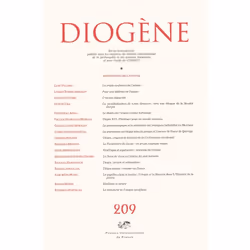 ISBN Diogène 2005, n° 209, philosophie, Français, 184 pages