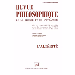 ISBN Revue philosophique 2005, t. 130 (2), philosophie, Français, 126 pages