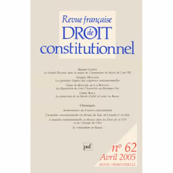 ISBN RFDC 2005, n° 62, Loi, Français, 222 pages