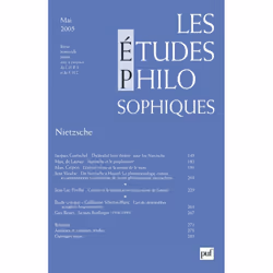 ISBN études philosophiques 2005, n° 2, philosophie, Français, 142 pages