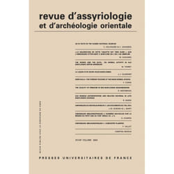ISBN Rev. d'assyrio. et d'archéo. orient. 2004, vol. 98 livre histoire Français