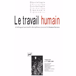ISBN travail humain 2005, vol. 68 (3), Psychologie, Français, 94 pages