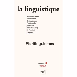 ISBN linguistique 2005, vol. 41 (2), Littérature, Français, 160 pages