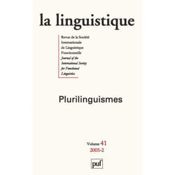 ISBN linguistique 2005, vol. 41 (2) livre Littérature Français