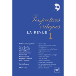 ISBN Perspectives critiques : la Revue 1 livre Littérature Français