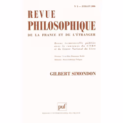 ISBN Revue philosophique 2006, t. 131 (3), philosophie, Français, 126 pages