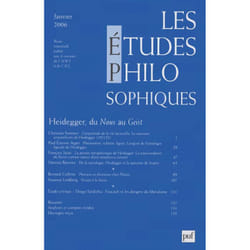 ISBN études philosophiques 2006, n° 1 livre philosophie Français