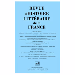 ISBN RHLF 2006, n° 1, Littérature, Français, 256 pages