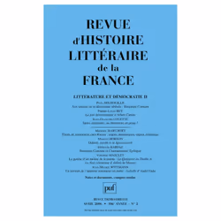 ISBN RHLF 2006, n° 2, Littérature, Français, 254 pages