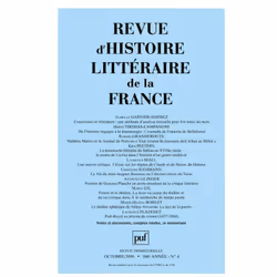 ISBN Revue d'histoire littéraire de la France 2006 - n° 4, Littérature, Français, 356 pages