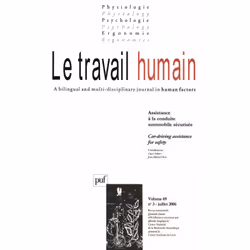 ISBN travail humain 2006, vol. 69 (3), Psychologie, Français, 94 pages