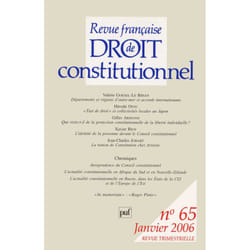 ISBN RFDC 2006, n° 65 livre Loi Français