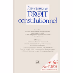 ISBN RFDC 2006, n° 66, Loi, Français, 222 pages