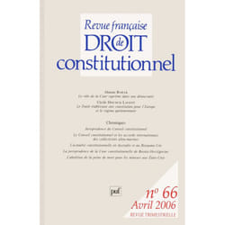 ISBN RFDC 2006, n° 66 livre Loi Français