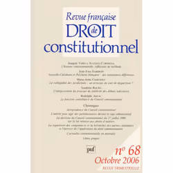 ISBN RFDC 2006, n° 68, Loi, Français, 224 pages