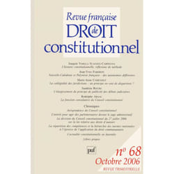 ISBN RFDC 2006, n° 68 livre Loi Français