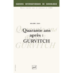 ISBN Cahiers intern. de sociologie 2006, vol. 121 livre société Français