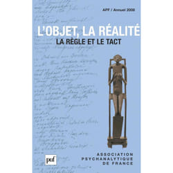 ISBN L'objet, la réalité. Annuel 2008 - APF livre Psychologie Français