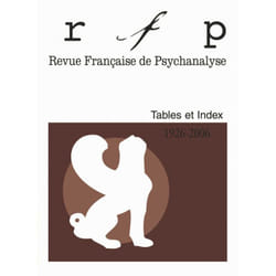 ISBN RFP. Tables et index, 1926, 2006 livre Psychologie Français