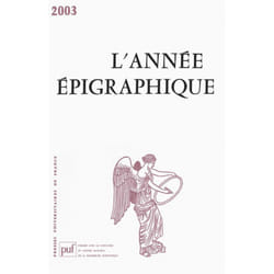 ISBN année épigraphique vol. 2003 livre histoire Français