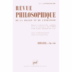 ISBN Revue philosophique 2007, t. 132 (1), philosophie, Français, 128 pages