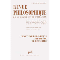 ISBN Revue philosophique 2007, t. 132 (3) livre philosophie Français