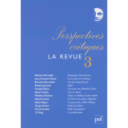 ISBN Perspectives critiques : la Revue 3, Littérature, Français, 168 pages