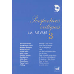 ISBN Perspectives critiques : la Revue 3 livre Littérature Français
