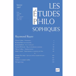 ISBN études philosophiques 2007, n° 1, philosophie, Français, 144 pages