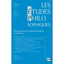 ISBN études philosophiques 2007, n° 4 livre philosophie Français
