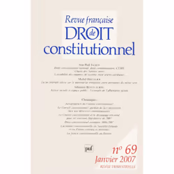 ISBN RFDC 2007, n° 69, Loi, Français, 224 pages