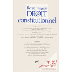 ISBN RFDC 2007, n° 69 livre Loi Français