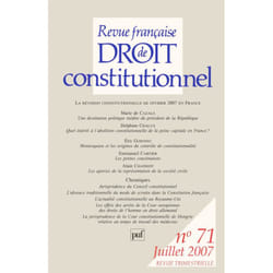 ISBN RFDC 2007, n° 71 livre Loi Français