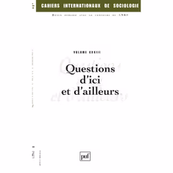 ISBN Cahiers intern. de sociologie 2007, vol. 123, société, Français, 172 pages