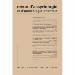 ISBN Rev. d'assyrio. et d'archéo. orient. 2007, vol. 101, histoire, Français, 192 pages