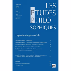 ISBN études philosophiques 2008, n° 1, philosophie, Français, 136 pages