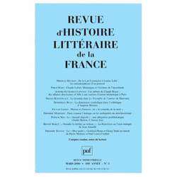 ISBN RHLF 2008, n° 1 livre Littérature Français