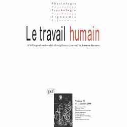 ISBN travail humain 2008, vol. 71 (1), Psychologie, Français, 96 pages