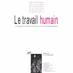 ISBN travail humain 2008, vol. 71 (4), Psychologie, Français, 96 pages